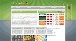 Desktop Screenshot of cricketbetting.com