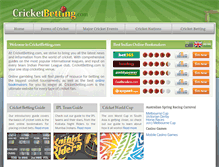 Tablet Screenshot of cricketbetting.com